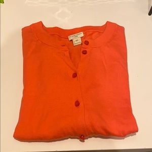 J. Crew orange Clare Cardigan XS